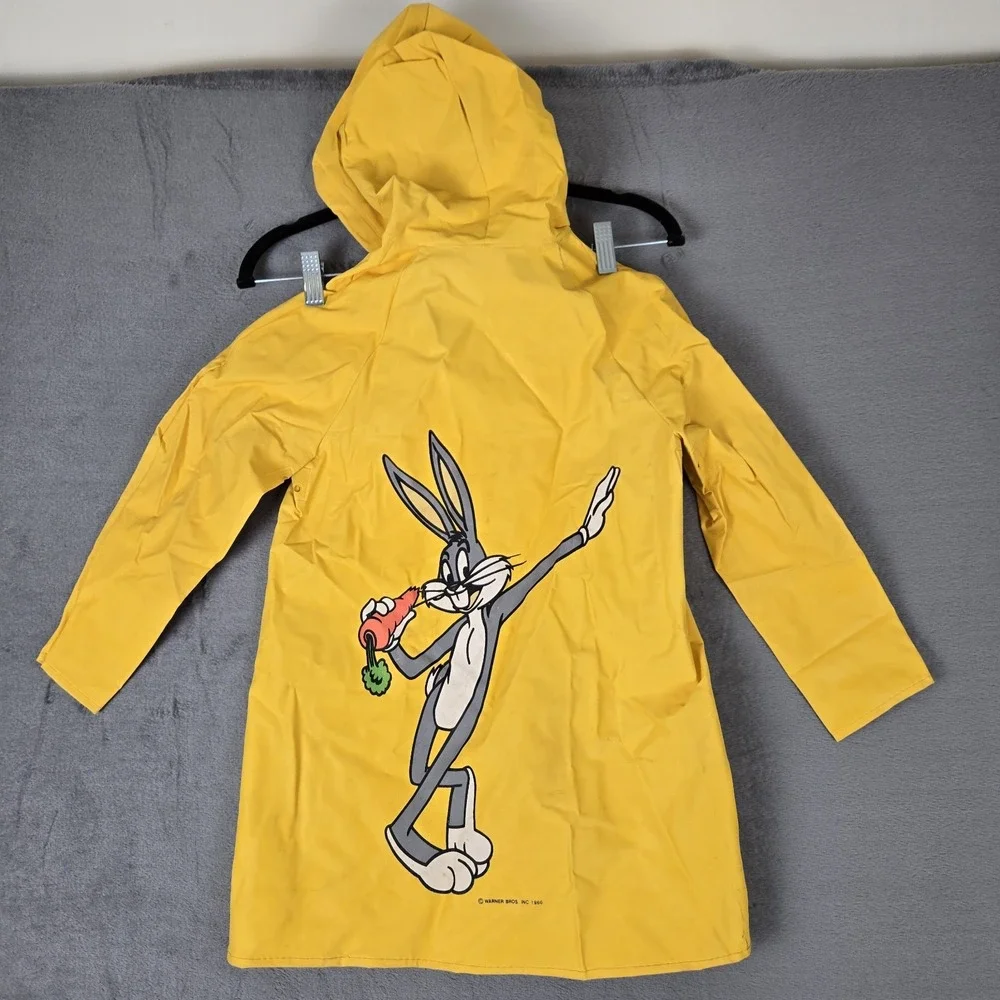 VTG 60s Looney Tunes Bug Bunny Raincoat‎ Jacket Cartoon RARE Size S (6) *READ